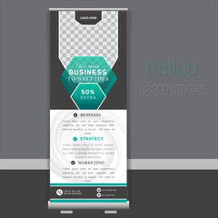 Modern Business Roll Up Banner stand vector creative design, Vector illustration design., business Roll Up Banner  template modern and clean style.