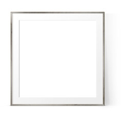 Empty various style of silver photo wall frame isolated on plain background ,suitable for your asset elements.