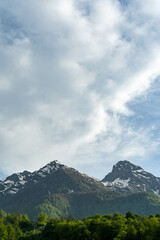 clouds over mountain