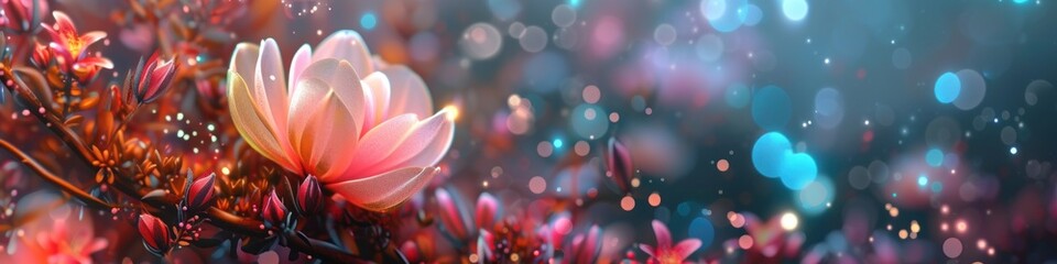 Beautiful colorful flowers background
