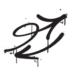 Vector graffiti spray paint arrow isolated vector illustration