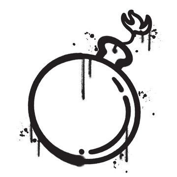 Vector graffiti spray paint Bomb isolated vector illustration