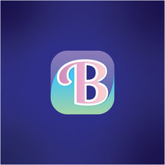 modern letter B abstract logo template, colorful, app icon, letter B logo for technology brand identity symbol mark design.