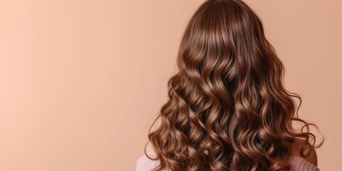 Fototapeta premium back view of a beautiful woman with nice hair
