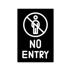 No Entry Sign Vector Icon