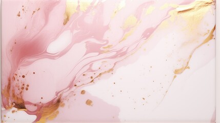 A close-up view of a pink and gold piece of art. This image can be used for various purposes