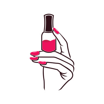 recommend clip art: nail polish logo designt modern concept