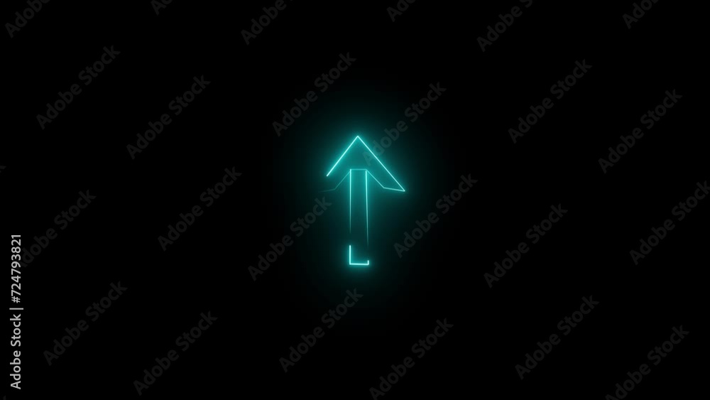 Poster abstract dynamic neon arrow icon animation background