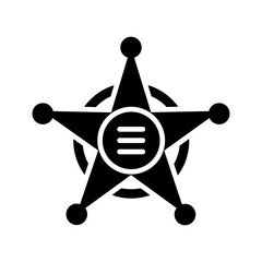 Sheriff Badge Vector Icon