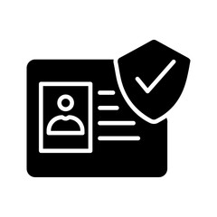 Fototapeta premium Protected Card Vector Icon