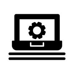 Laptop Setting Vector Icon