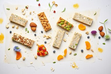 allergen-friendly snack bars arranged on a paper