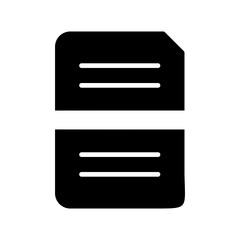 Split Document Vector Icon