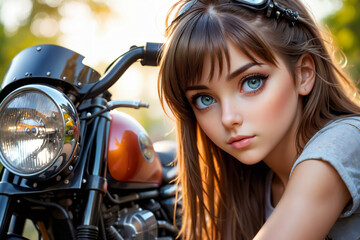 female car and motorcycle mechanic