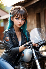 female car and motorcycle mechanic