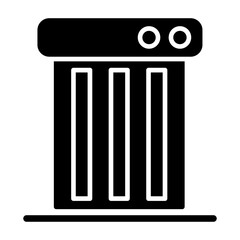 Carbon Heater Vector Icon
