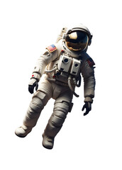 Astronaut in a space suit isolated on white or transparent background, png