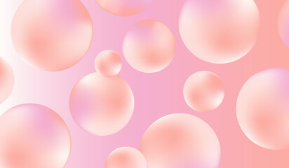 Pink abstract background, gradient, pastel, bubble