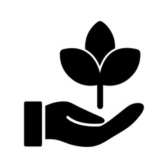 hand holding a plant