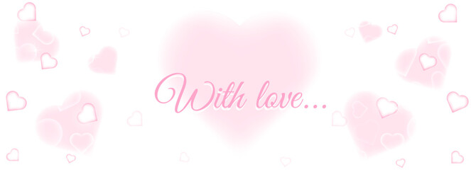 gentle air banner with love. background for website, print, postcard and your design