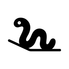 Fototapeta premium Worm Vector Icon