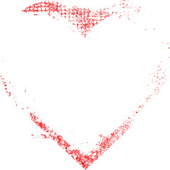 Glitch distorted heart shape . Minimal art design . Noise destroyed heart logo . Trendy defect error shapes . Glitched frame .Broken effect . Grunge texture . Distress effect .vector