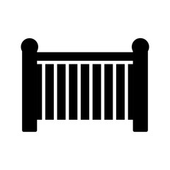 Baby Cot Vector Icon