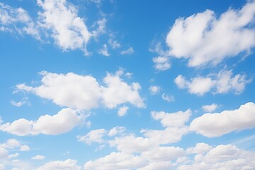 Naklejka na ściany i meble dramatically lightened stratocumulus clouds in a clear blue sky
