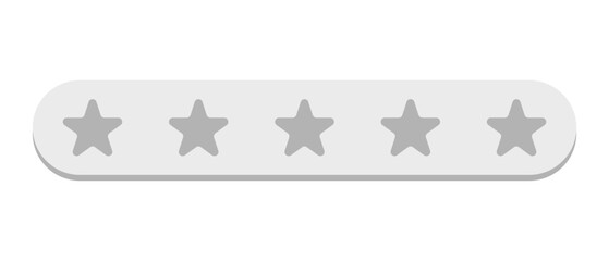 Star rating zero icon. Flat illustration web design.