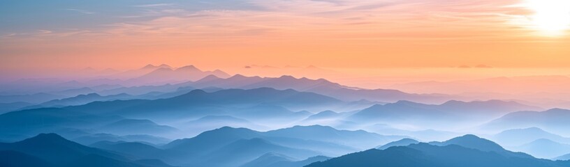 Fototapeta premium mountains of summer in evening in the style (15)