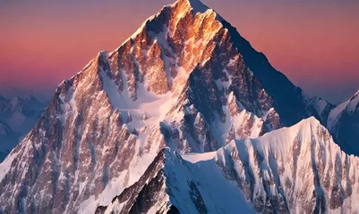 Peel and stick wall murals K2 Enchanting Peaks: Pakistan's K2 Summit at Dawn