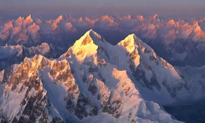 Crédence de cuisine en verre imprimé K2 Enchanting Peaks: Pakistan's K2 Summit at Dawn