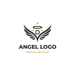 An angel logo that means success and glory, suitable for beauty logos, boutiques and other businesses that are still relevant
