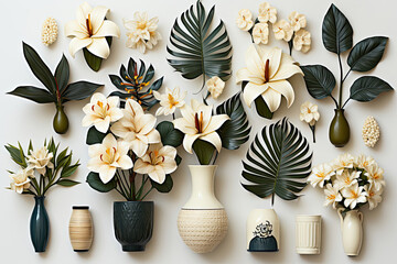 Tropical clipart template pattern