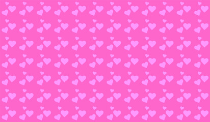 Endless seamless pattern hearts.  Pink vector hearts Bright pink background Wallpaper. Wrapping paper Valentine's Day Background. Vector illustration Textile Fabric design Pattern heart Salmon Pink