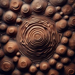 Groove on Dark Brown color wood wall material burr surface texture background Pattern Abstract wooden, top view scene