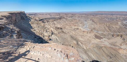 escarpment worn slopes from Canyon viewpoint, Fish River Canyon,  Namibia