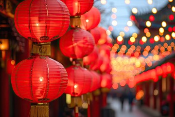 Lanterns on the street in Chinatown