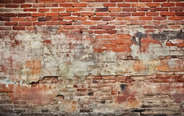 Naklejka premium The illustration depicts a distressed, grunge empty background with rough, weathered textures, and rustic, aged features.