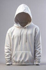 trendy pure white hoody without logo element