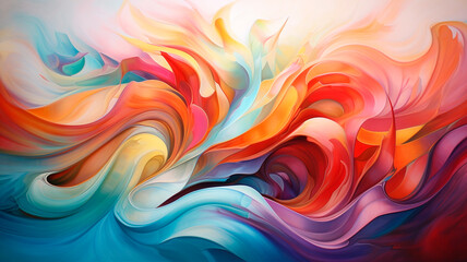 multi-colored strokes of oil paint