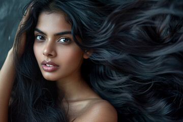 indian beautiful hair model