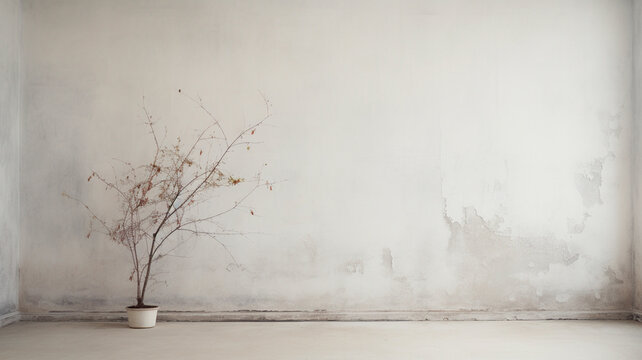 white wall painted with paint, minimalism