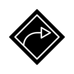 Right Turn Vector Icon