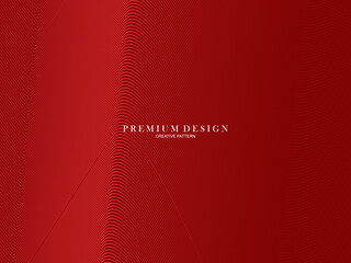 Abstract luxury curved lines overlapping dark red background. Premium award design template.	
