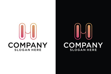 Initial H logo design. Initial Letter Logo. Business logo template