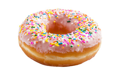 Savoring the Delight of a Perfect Doughnut On Transparent Background.