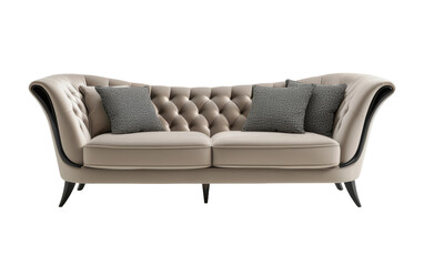 Embracing Comfort with an Elegant Lobby Couch On Transparent Background.
