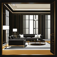 modern living room interior with sofa, interior design vector, interior property