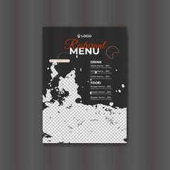 vector restaurant food menu or restaurant flyer design template